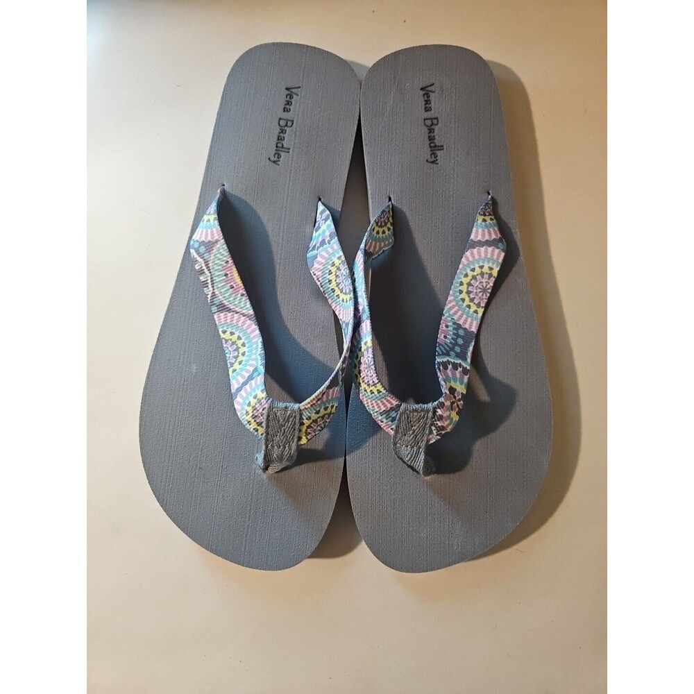 Vera Bradley Webbing Strap Flip Flops Med 7-8 NEW